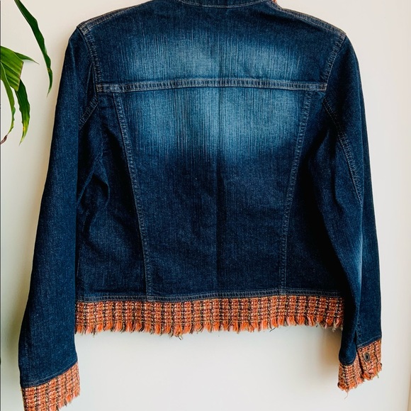 Super Cute Olsen Europe Stretch Denim Jacket - Picture 2 of 8